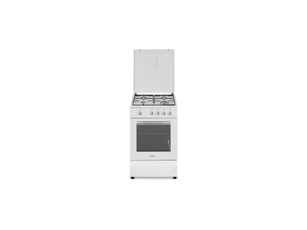 Simfer | Cooker | 4401SGRBB.1 | Hob type Gas | Oven type Gas | White | Width 50 cm | Depth 55 cm | 49 L