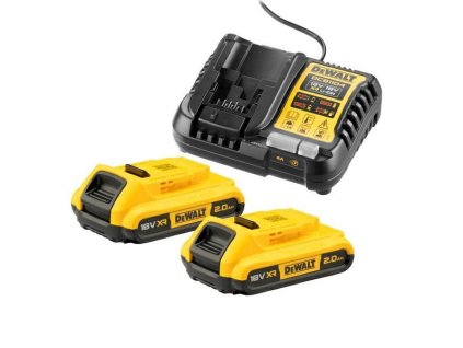 DEWALT Akku-Kit (2x 18V/2Ah plus DCB1104)