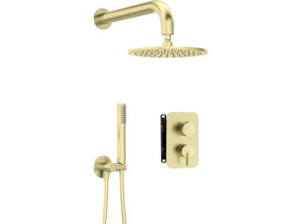 Concealed shower set with mixer box - with overhead shower