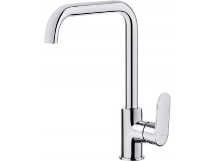 Kitchen faucet with rectangular spout