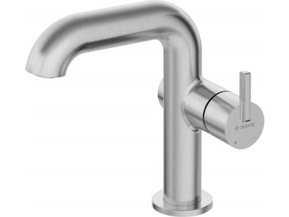 Basin mixer with rectangular spout