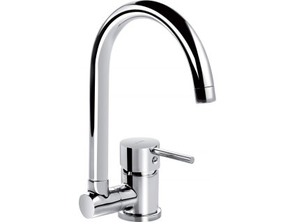 Kitchen faucet with foldable spout