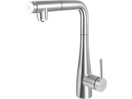 Kitchen faucet with water filter connection with pull-out spout