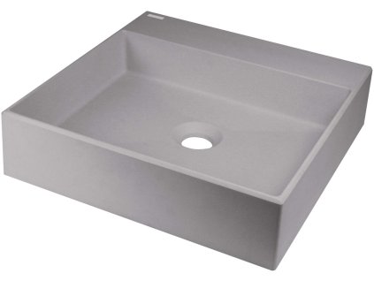 Granite countertop washbasin with space for a tap - 400x400 mm