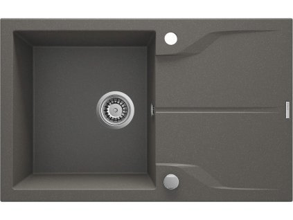 1-bowl granite sink with drainer - mounted flush with the worktop