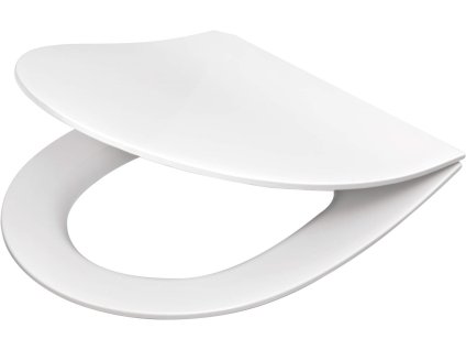 Slim soft-close toilet seat