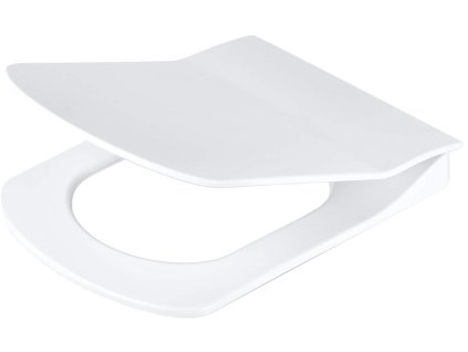 Slim soft-close toilet seat