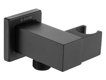 Square angled connector with handset holder