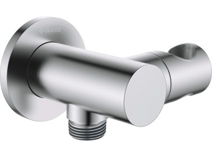 Round angled connector with handset holder