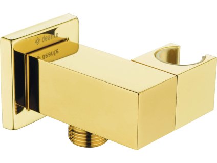 Square angled connector with handset holder