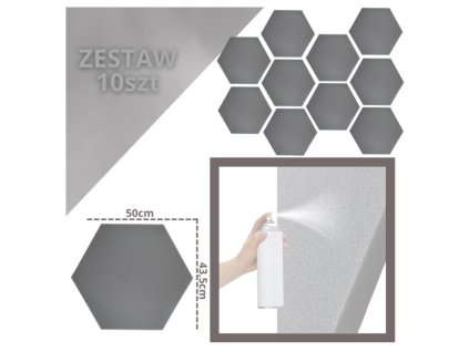 DNA AM3 GY acoustic panel set of 10 pcs. grey