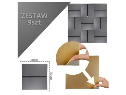 DNA AM6 GY acoustic panel set of 9 pcs. grey