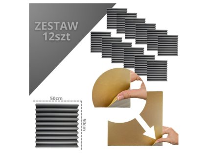 DNA AM4 GY acoustic panel set of 12 pcs. grey