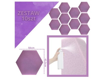 DNA AM3 PR acoustic panel set of 10 pcs. purple