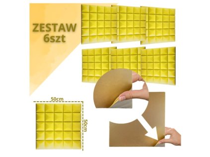 DNA AM5 YL acoustic panel set of 6 pcs. Yellow SA