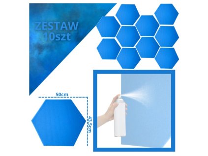 DNA AM3 BL acoustic panel set of 10 pcs. Blue
