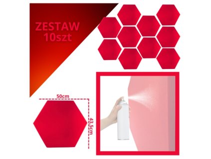 DNA AM3 RD acoustic panel set of 10 pcs. red
