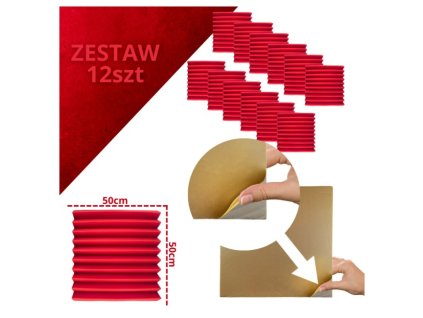 DNA AM4 RD acoustic panel set of 12 pcs. red