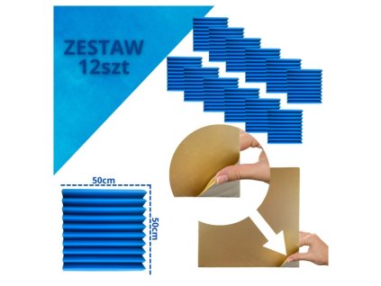 DNA AM4 BL acoustic panel set of 12 pcs. Blue