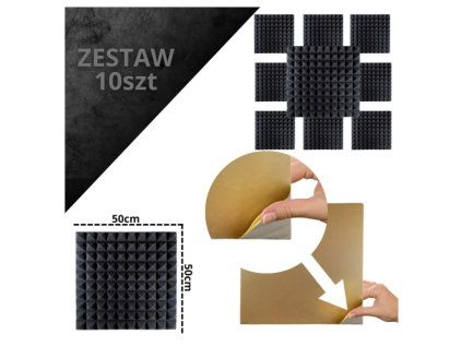 DNA AM2 BK acoustic panel set of 10 pcs. black