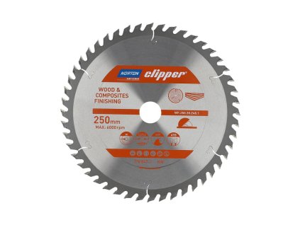 NORTON CIRCULAR SAW BLADE 250mm x 30mm x 48z WOOD & ATB COMPOSITES (3.2 / 2.2)