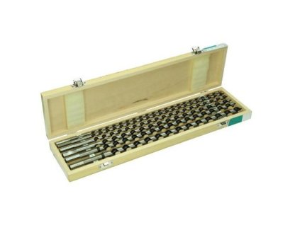 a set of wood drill bits in a case, 6 pcs (6/8/10/12/14/16x4)