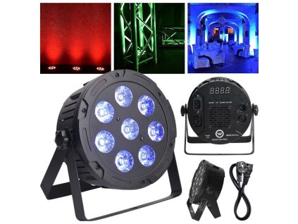 LIGHT4ME QUAD PAR 8x10W MKII RGBW LED slim flat