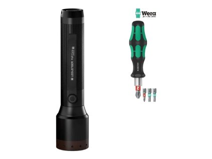 Ledlenser P6R core flashlight + WERA set