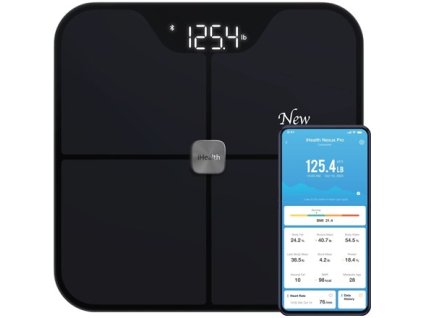 iHealth | Wireless Body Composition Scale | Nexus Pro | Maximum weight (capacity) 181 kg | Body Mass Index (BMI) measuring | Black