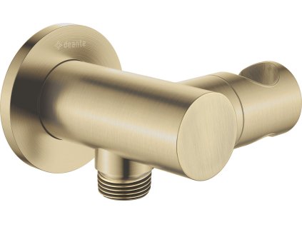 Round angled connector with handset holder