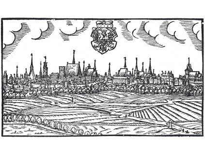 Olomouc historická veduta (1593) IDEAPRINTcz