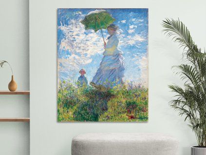 Dáma se slunečníkem Claude Monet obraz na zeď IDEAPRINTcz