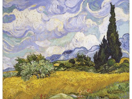 Pole s cypřiši Vincent van Gogh IDEAPRINTcz