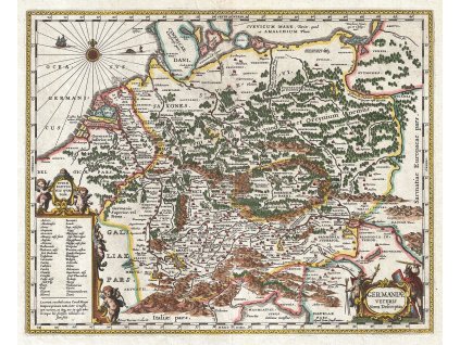 Mapa Germanie Jan Janssonius IDEAPRINTcz