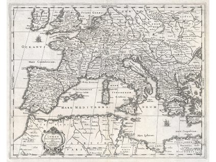 Mapa Evropy v antice Jan Jansson IDEAPRINTcz