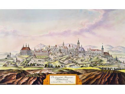 Kutná Hora historická veduta (1815) IDEAPRINTcz