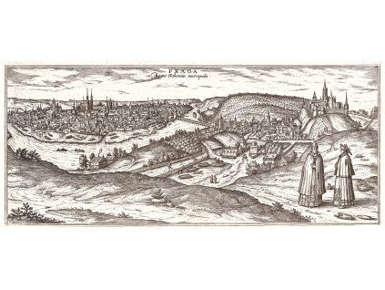 Praha historická veduta (1640) IDEAPRINTcz