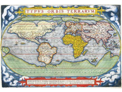 Mapa světa Abraham Ortelius (1572) IDEAPRINTcz