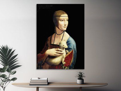 Dáma s hranostajem Leonardo da Vinci obraz na zeď IDEAPRINTcz
