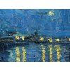 Hvězdná noc nad Rhonou Vincent van Gogh obraz na zeď detail2 IDEAPRINTcz