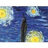 Hvězdná noc Vincent van Gogh obraz na zeď detail2 IDEAPRINTcz