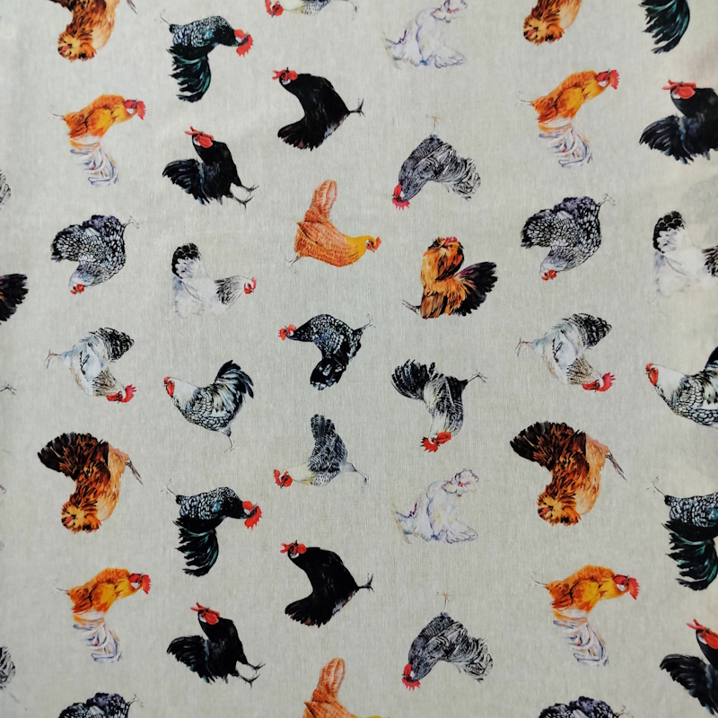 Velikonoční látka se slepičkami