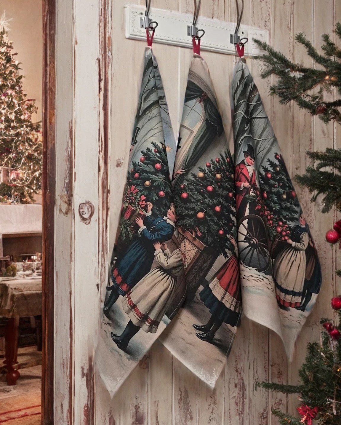 Utěrky ve stylu viktoriánských Vánoc