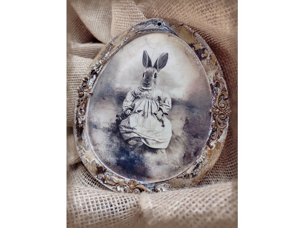 Originální vintage obrázek s rámem 20cm
