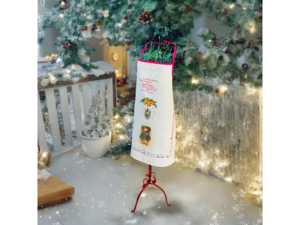 Vánoční kuchyňská zástěra VINTAGE CHRISTMAS