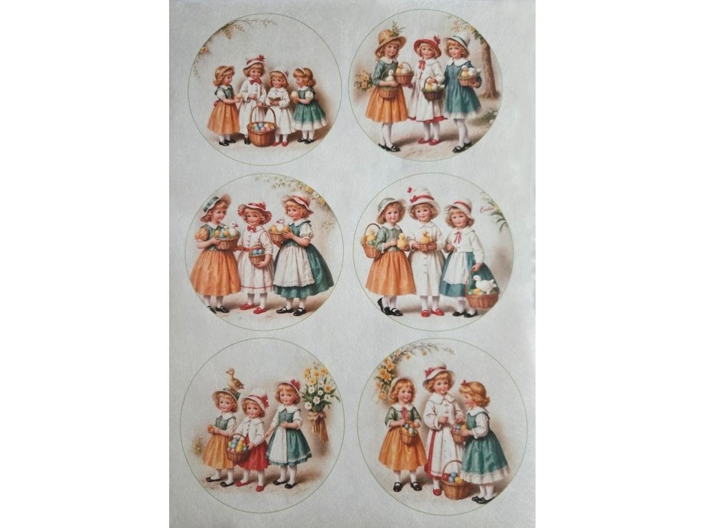 Rýžový papír A4 - VELIKONOČNÍ VINTAGE III.