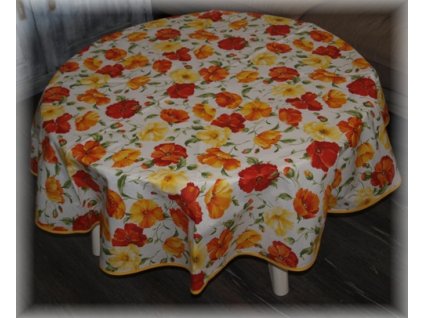 Ubrus s květy vlčích máků