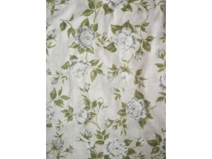 látka - metráž dovoz EU / světle modré růže