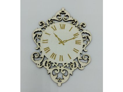 Hodiny zdobené 7,5 x 5,5cm