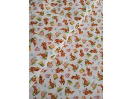 látka - metráž dovoz Francie / Velikonoční zajíčci a vajíčka